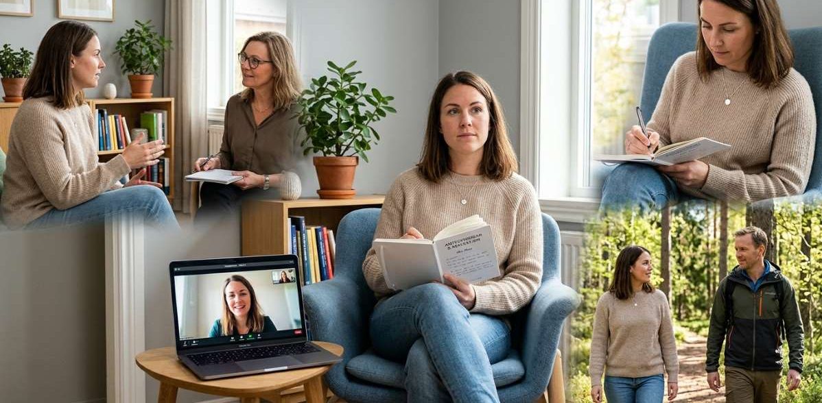 Person som väljer mellan olika behandlingsalternativ vid spelproblem